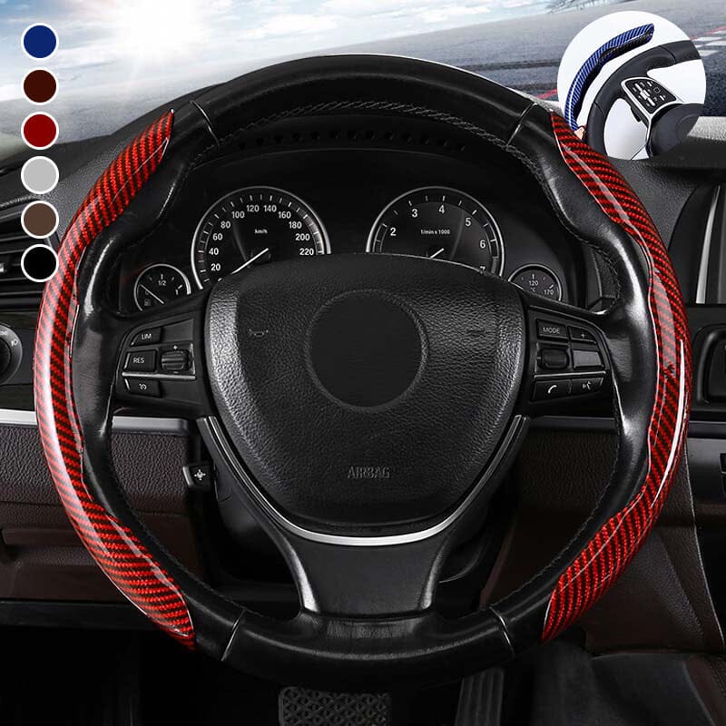 Avtoit | Universal Laser Carbon Fiber Pattern Steering Wheel Cover