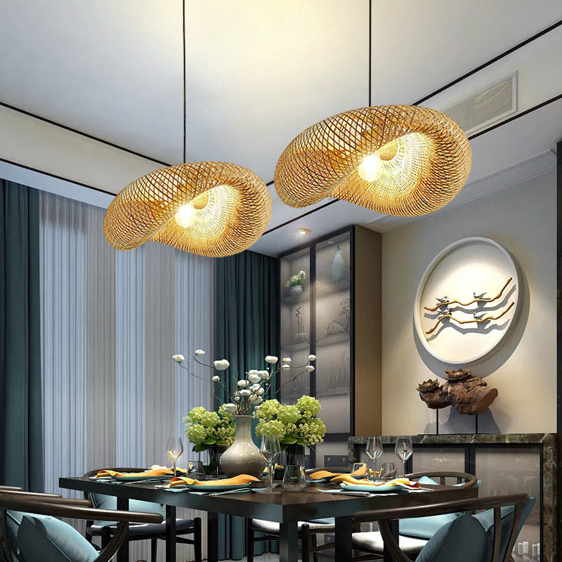 Avtoit | Rattan Woven Bamboo - Pendant Light - Led - Light