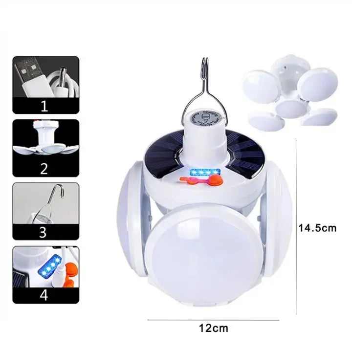 Avtoit | Foldable Solar LED Lamp with Clip – Motion-Sensitive & Wireless