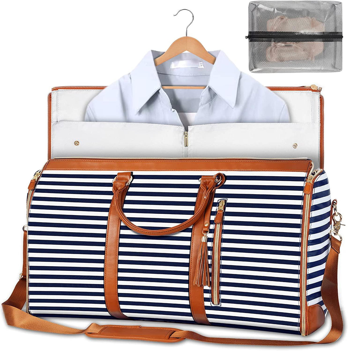 Avtoit | GARMENTGO Travel Garment Bag – Foldable PU Leather Suit Carrier for Wrinkle-Free & Stylish Travel