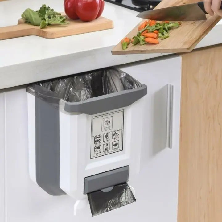 Avtoit | Foldable Kitchen Trash Can – Space-Saving for Cabinet Doors