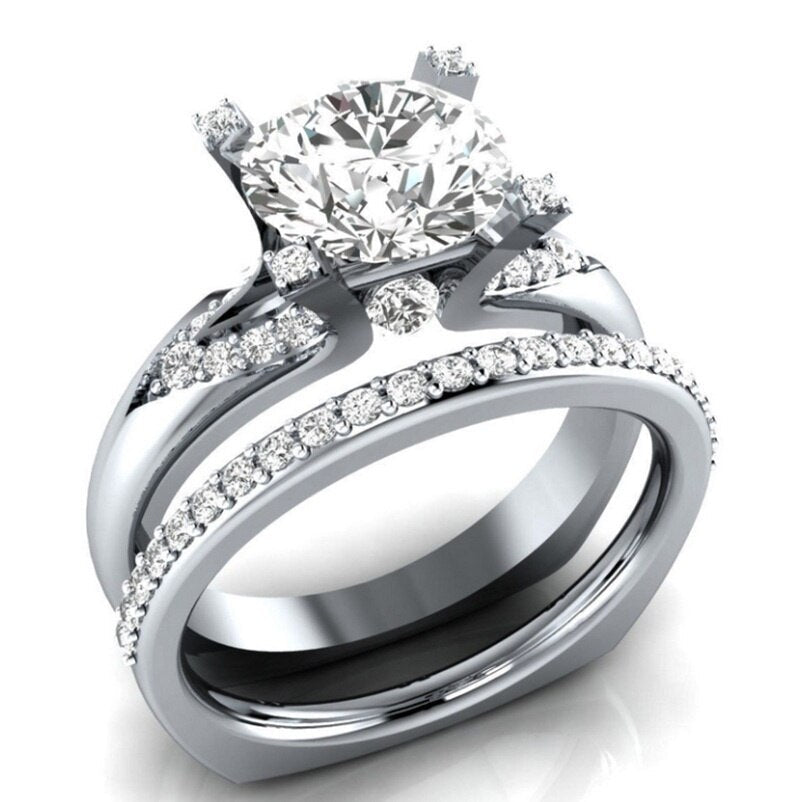 Avtoit | Fashion Exquisite Luxury Popular Shiny Green High Quality Zircon Wedding Ring