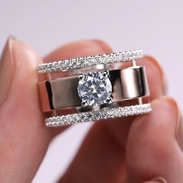 Avtoit | Fashion Exquisite Luxury Popular Shiny Green High Quality Zircon Wedding Ring