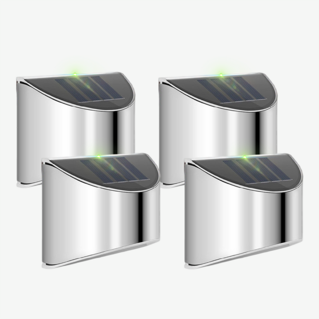 Avtoit | Stainless Steel Solar LED Outdoor Wall Light – Weatherproof Automatic Garden Lighting