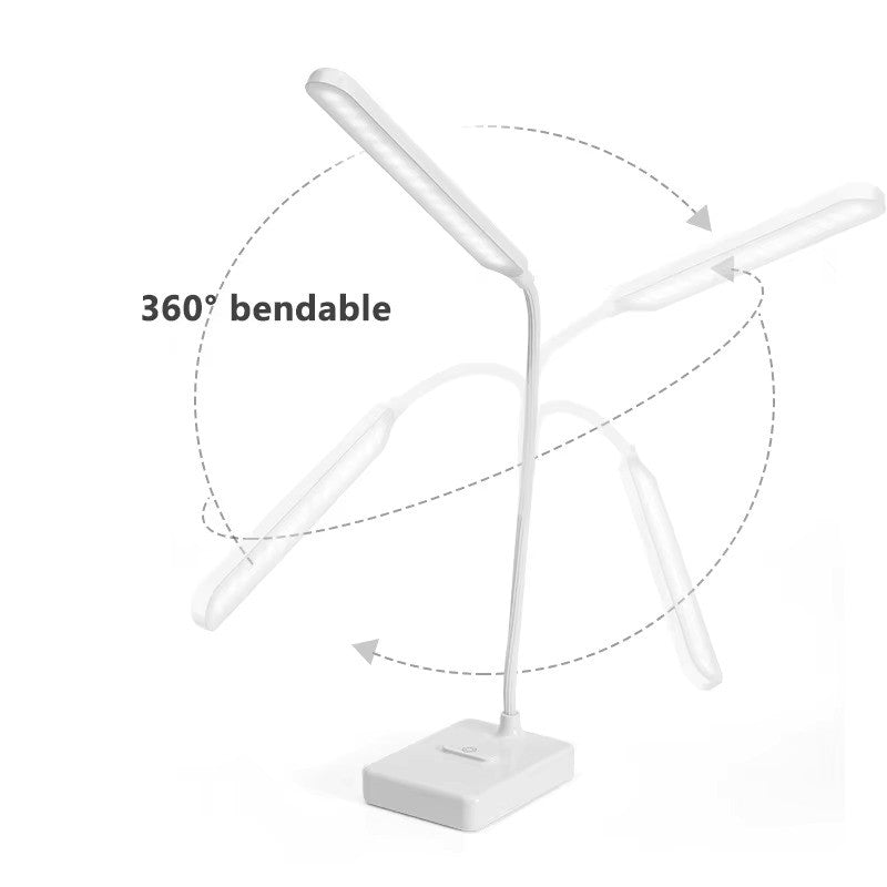 Avtoit | LumoFlex Adjustable Desk Lamp – Rechargeable or Plug-In with Flexible Neck & Dimmable Light