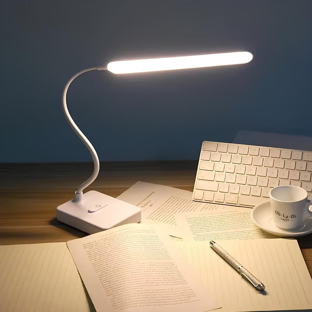 Avtoit | LumoFlex Adjustable Desk Lamp – Rechargeable or Plug-In with Flexible Neck & Dimmable Light
