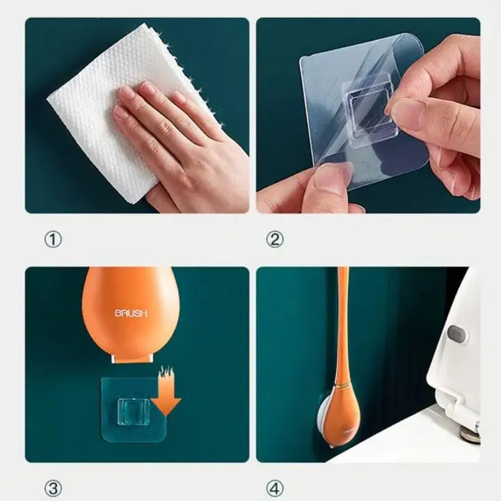 Avtoit | Flexible Silicone Toilet Brush – Drip-Free & Wall-Mounted