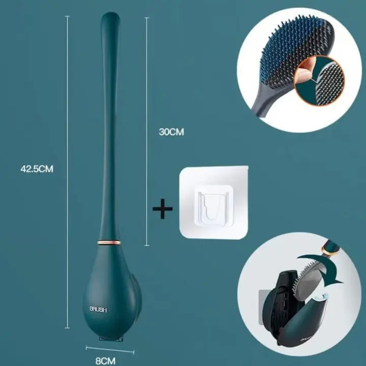 Avtoit | Flexible Silicone Toilet Brush – Drip-Free & Wall-Mounted