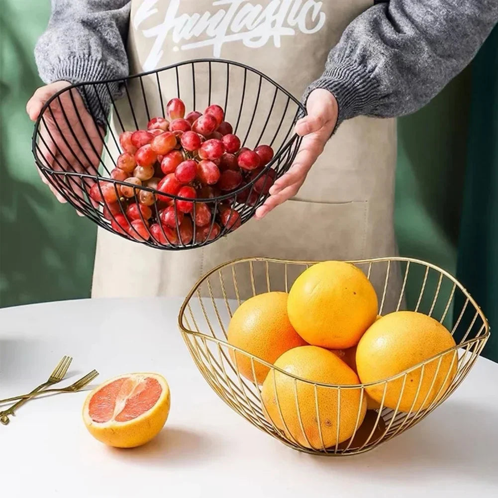 Avtoit | Fruit basket – iron – hollow drain basket – living room decor