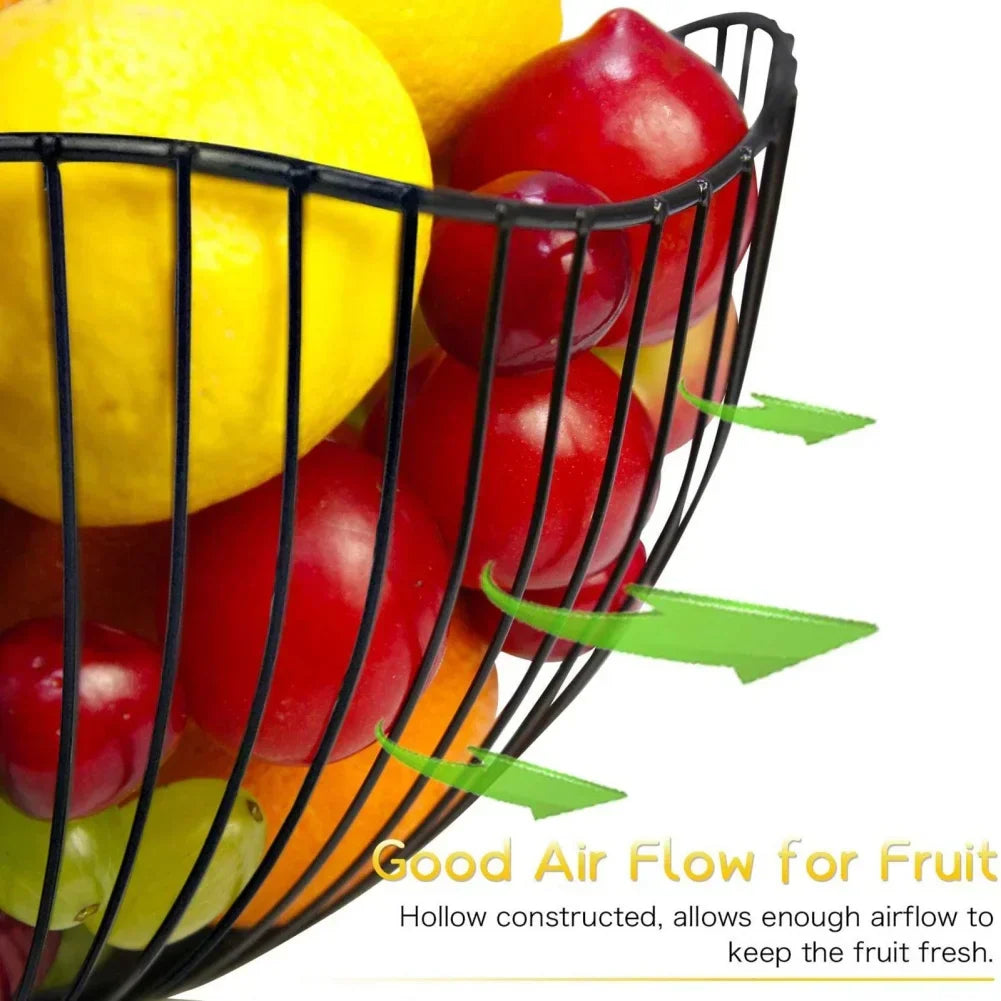 Avtoit | Fruit basket – iron – hollow drain basket – living room decor