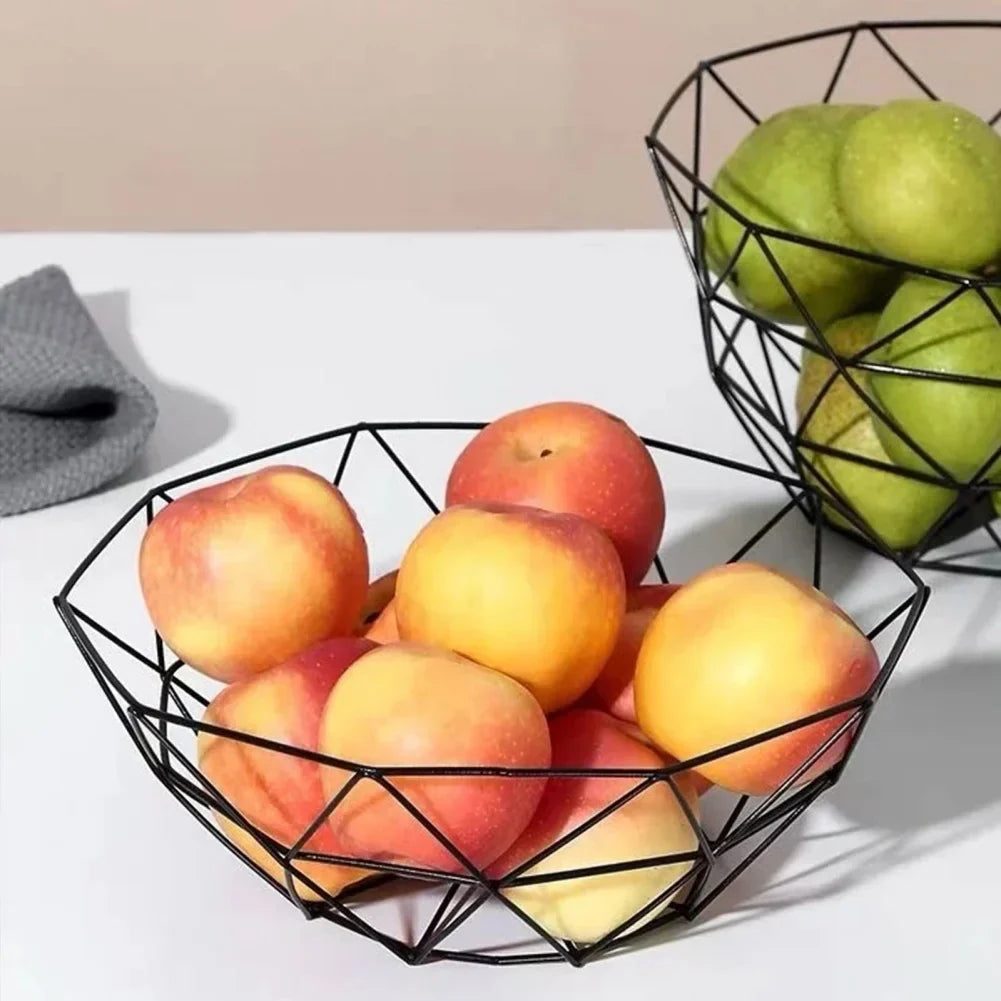 Avtoit | Fruit basket – iron – hollow drain basket – living room decor