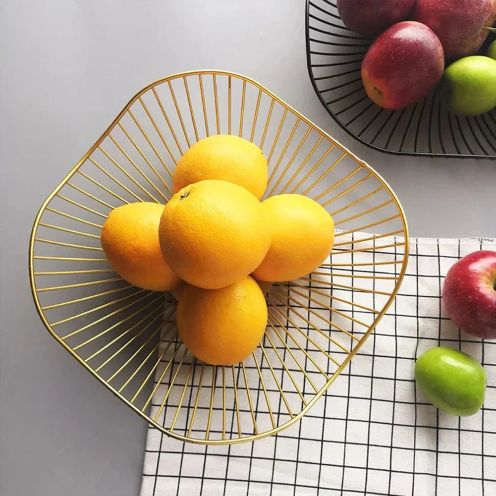 Avtoit | Fruit basket – iron – hollow drain basket – living room decor