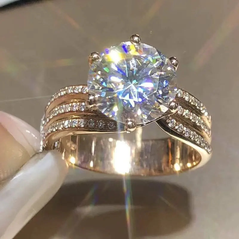 Avtoit | Sparkling 3-Carat Zirconia Ring – Glamorous Shine for Any Occasion