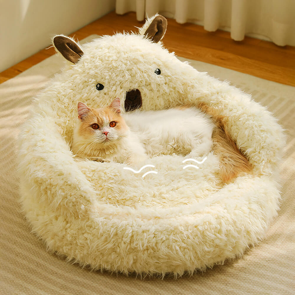 Avtoit | Alpaca-shaped, fluffy, warm, detachable dog and cat bed