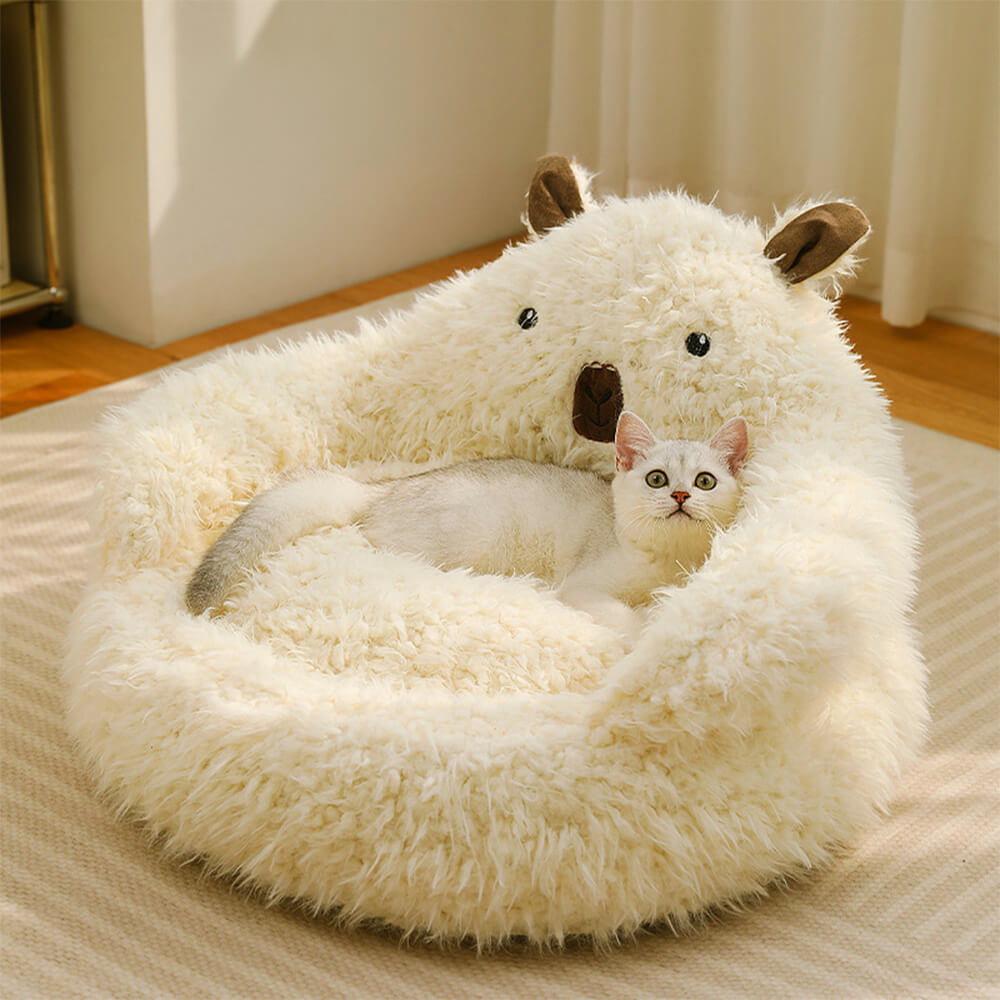 Avtoit | Alpaca-shaped, fluffy, warm, detachable dog and cat bed