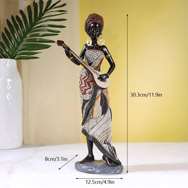 Avtoit | African Female Musician Sculpture