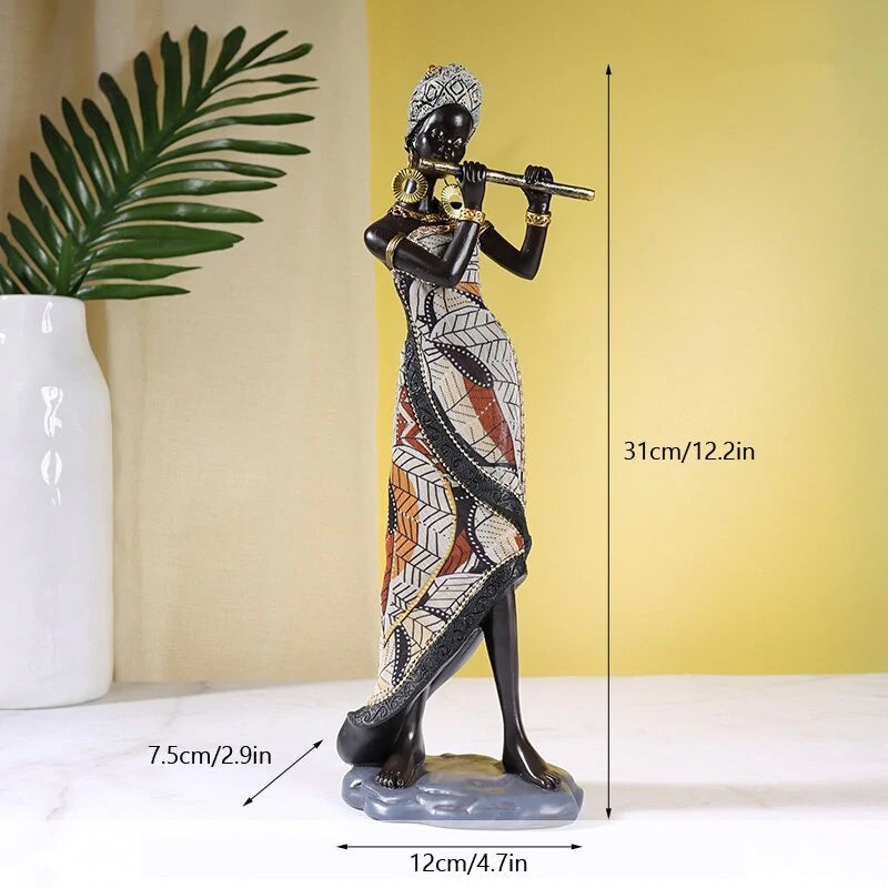 Avtoit | African Female Musician Sculpture