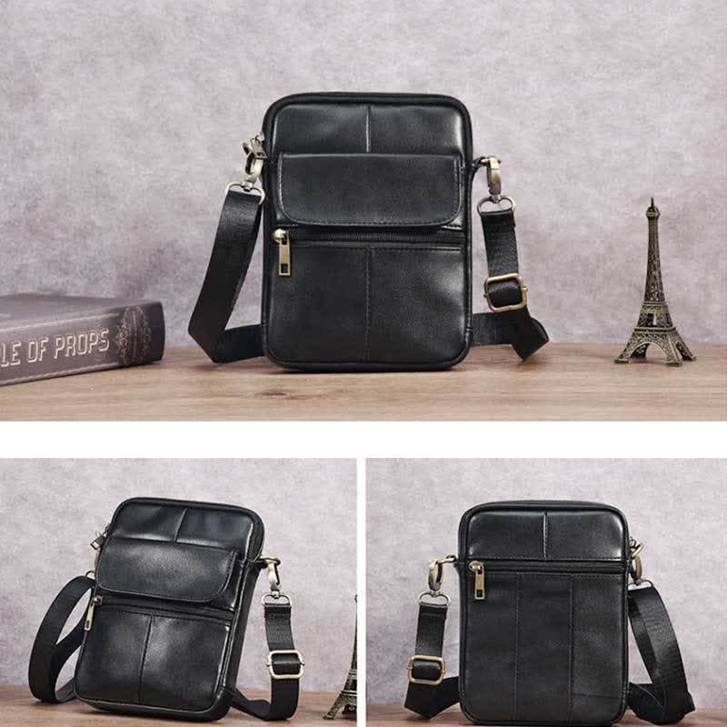 Avtoit | Men’s Small Genuine Leather Shoulder Bag – Compact Crossbody with Adjustable Strap