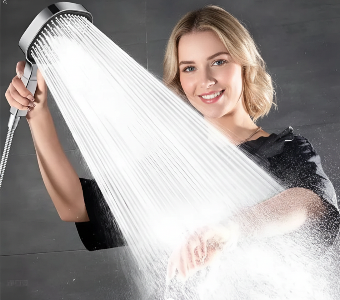 High-Pressure Filtered Shower Head with Turbo Boost and 3 Spray Modes