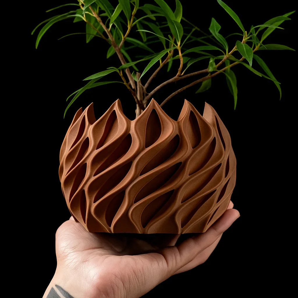 Avtoit | Geometric Flower Pot | 3D Printed Planter made of Bioplastic