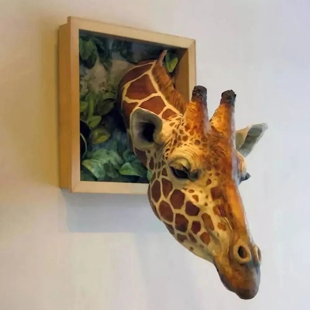 Avtoit | Giraffe head - Wall decoration - 3D sculpture - Lifesize decoration