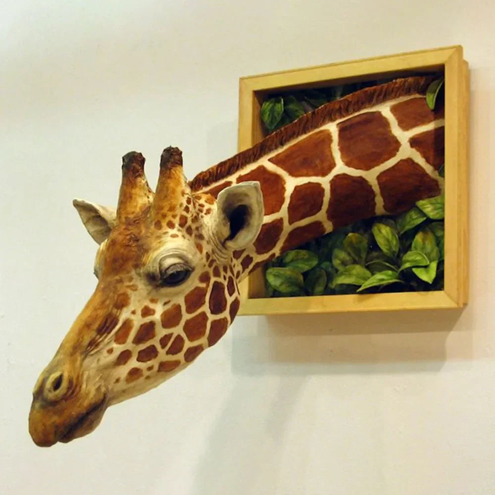Avtoit | Giraffe head - Wall decoration - 3D sculpture - Lifesize decoration