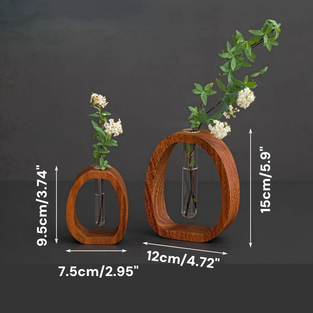 Avtoit | Glass vase made of solid wood – Elegant design for stylish decoration