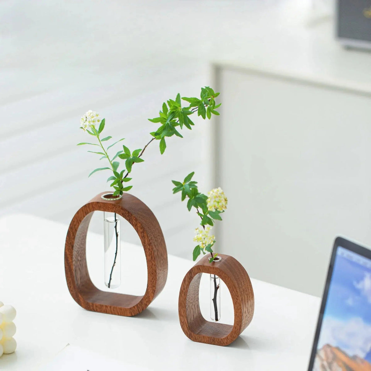 Avtoit | Glass vase made of solid wood – Elegant design for stylish decoration