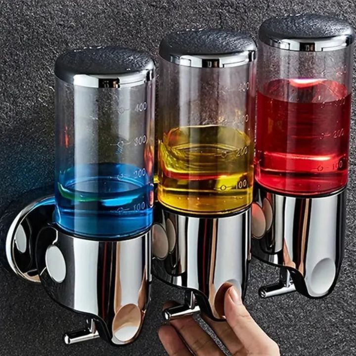 Avtoit | GlitzyLather | Wall-mounted soap dispenser made of stainless steel silver