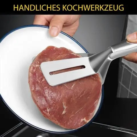 Avtoit | Grill tongs made of stainless steel – 2-in-1 spatula & gripping tongs