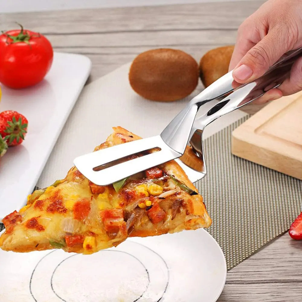 Avtoit | Grill tongs made of stainless steel – 2-in-1 spatula & gripping tongs