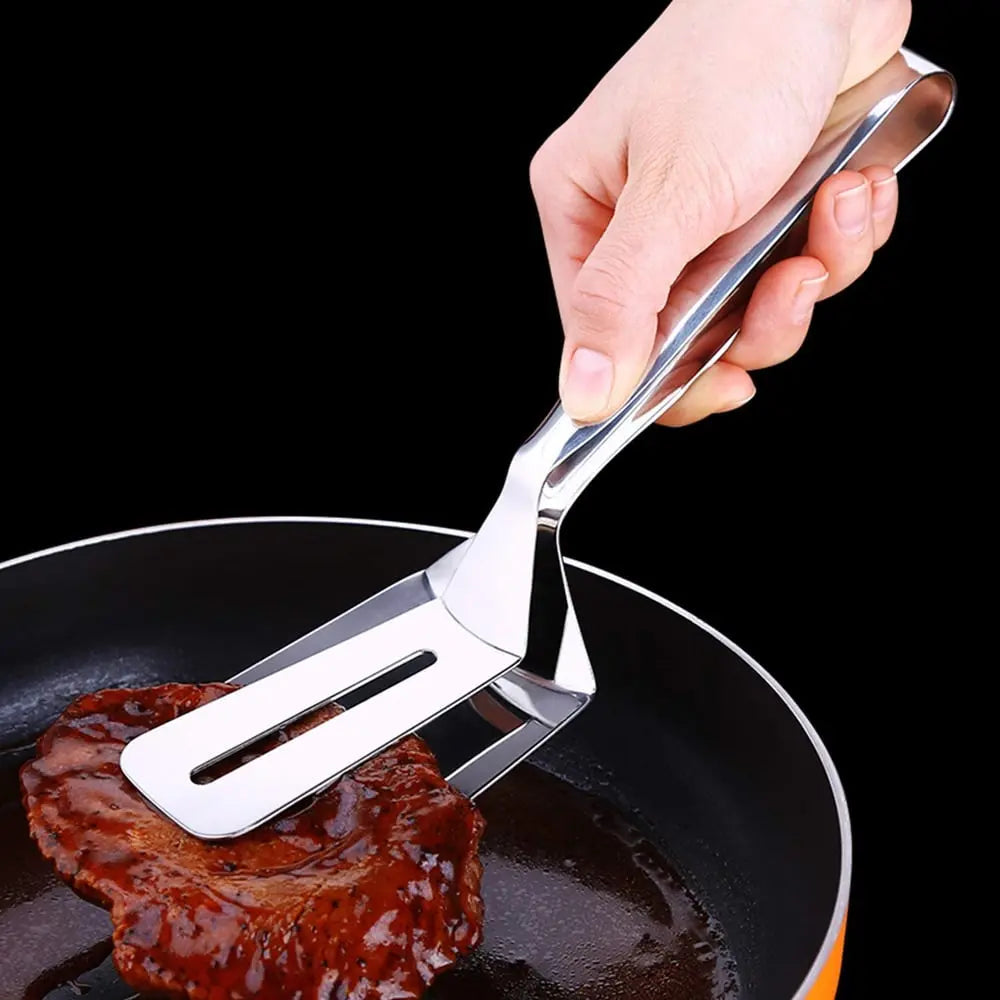 Avtoit | Grill tongs made of stainless steel – 2-in-1 spatula & gripping tongs