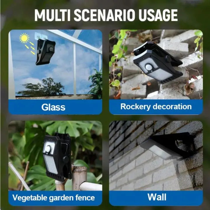 Avtoit | Large Solar LED Outdoor Lamp – With Clip & Motion Sensor