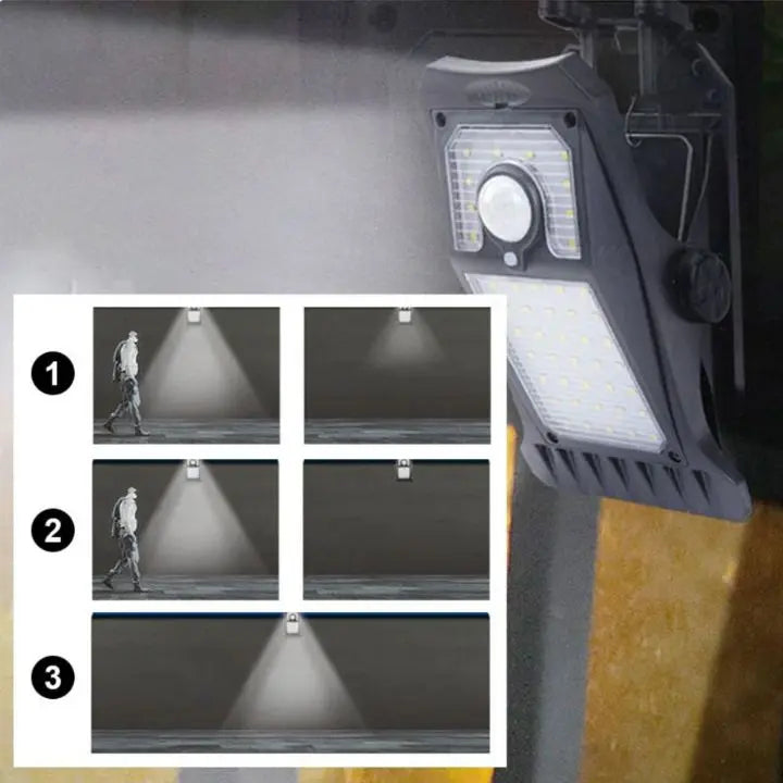 Avtoit | Large Solar LED Outdoor Lamp – With Clip & Motion Sensor
