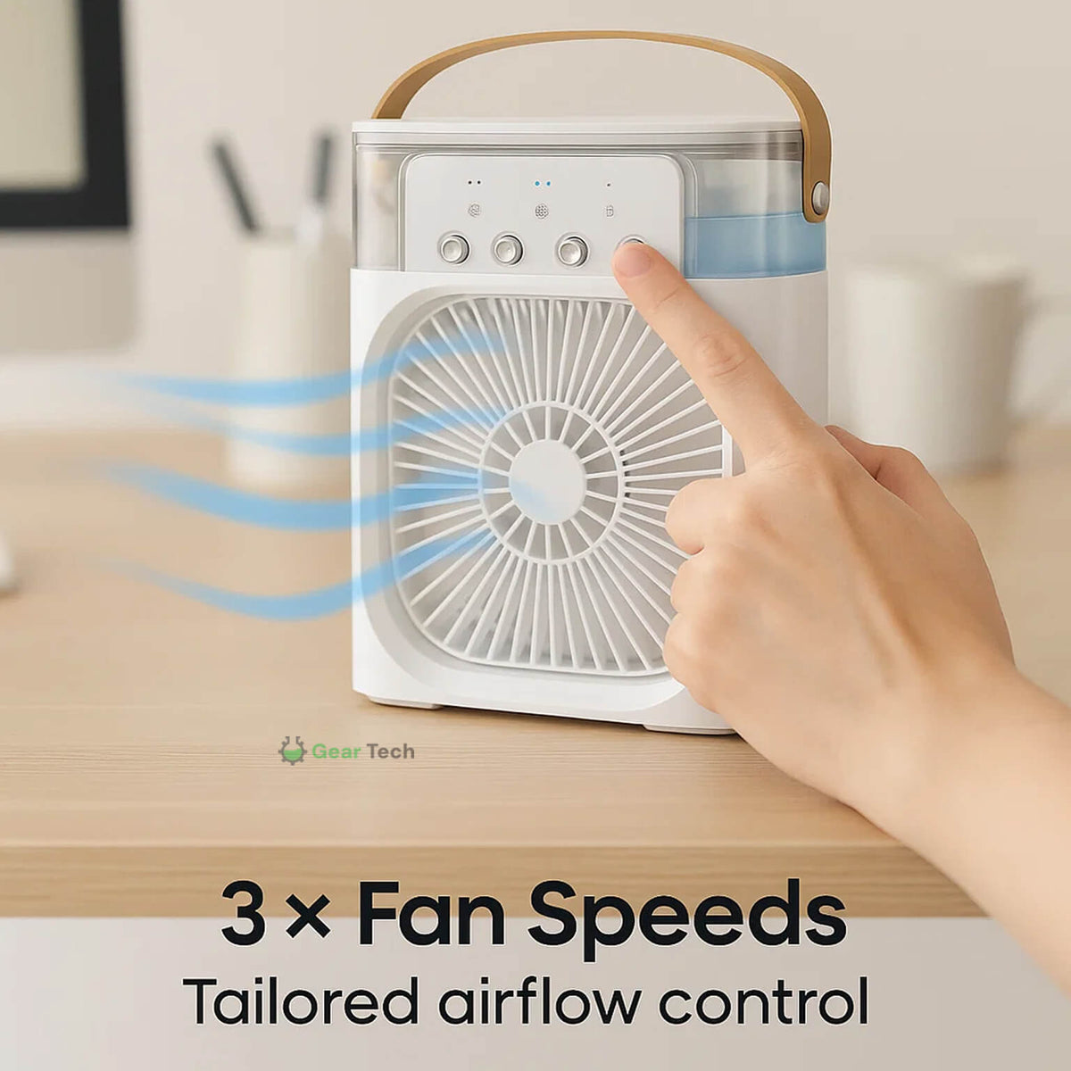 Avtoit | 3-in-1 Air Cooler Humidifier | Portable, Adjustable Fan Speeds & Ideal for Bedrooms, Offices & Small Spaces