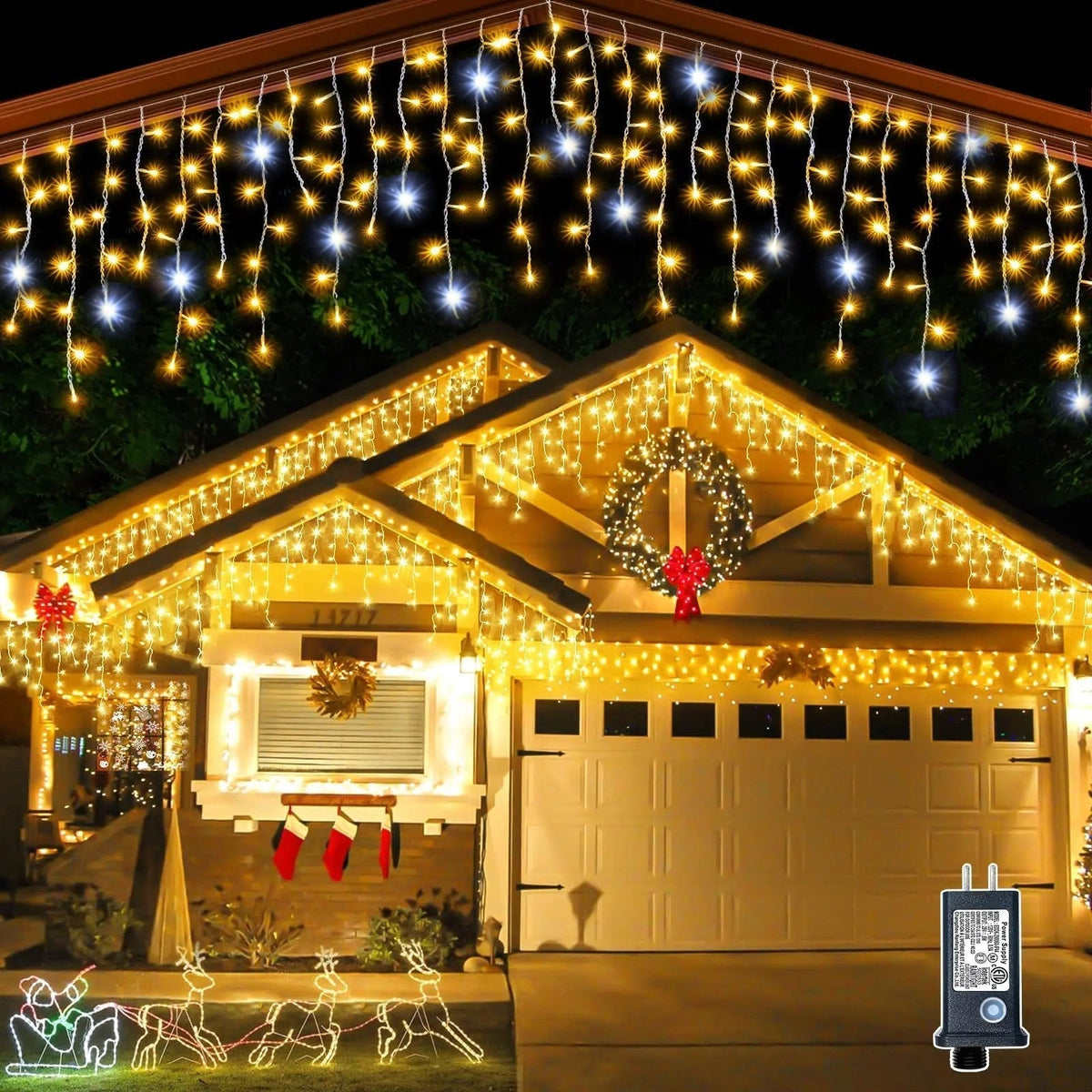 Avtoit | GlowCurtain LED String Lights | Outdoor Lighting for Parties | Warm White | Perfect Decoration for Events