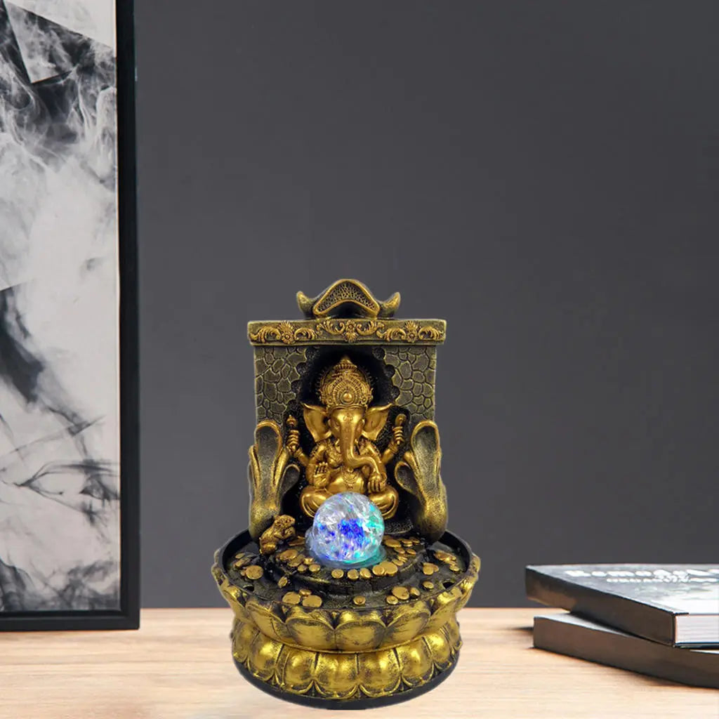 Avtoit | Stunning Ganesha Statue with LED Inner Water Source