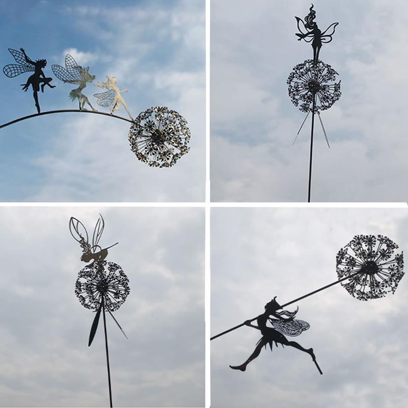 Avtoit | Fairies and Dandelions Dancing Together Sculpture for Outdoor Garden