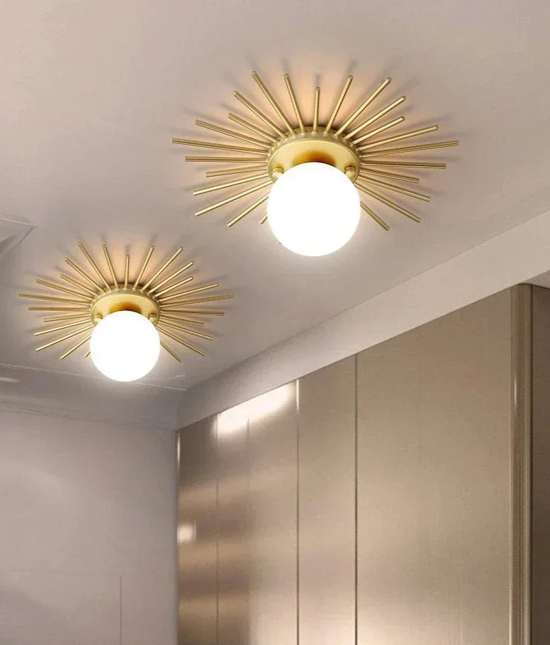 Avtoit | HaloBeam – Elegant Glass and Iron Wall Lamp for Classic Touch