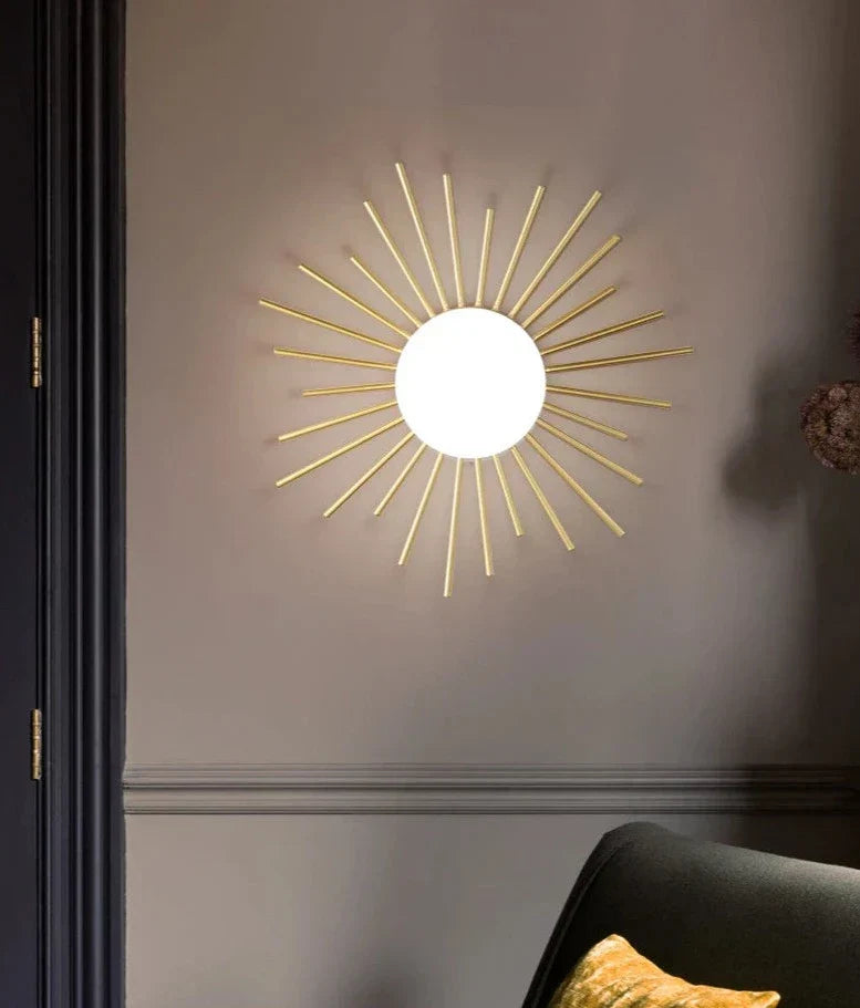 Avtoit | HaloBeam – Elegant Glass and Iron Wall Lamp for Classic Touch