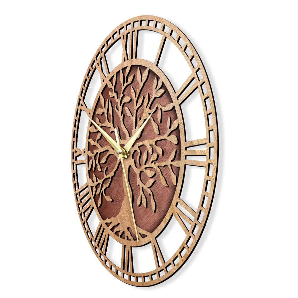 Avtoit | WoodArt | Rustic wall clock made of wood in vintage style