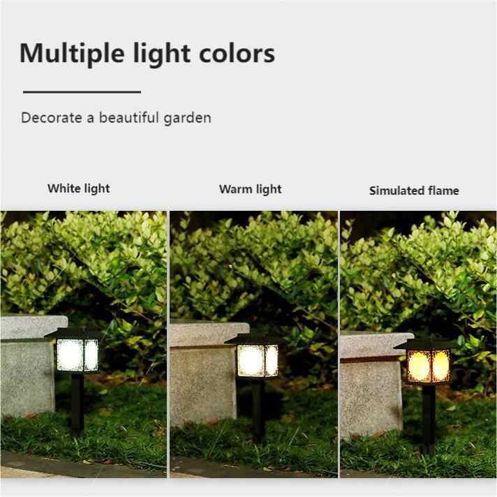 Avtoit | Solar LED Garden Lamp – Large Square Lamp with Warm Light and Dual Use