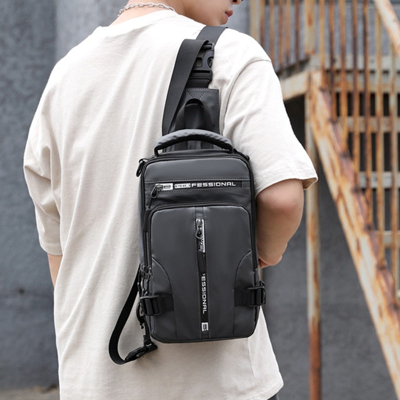 Avtoit | Waterproof Oxford Crossbody Bag, Anti-Theft Sling Bag, USB Charging & Multi-Pocket Design