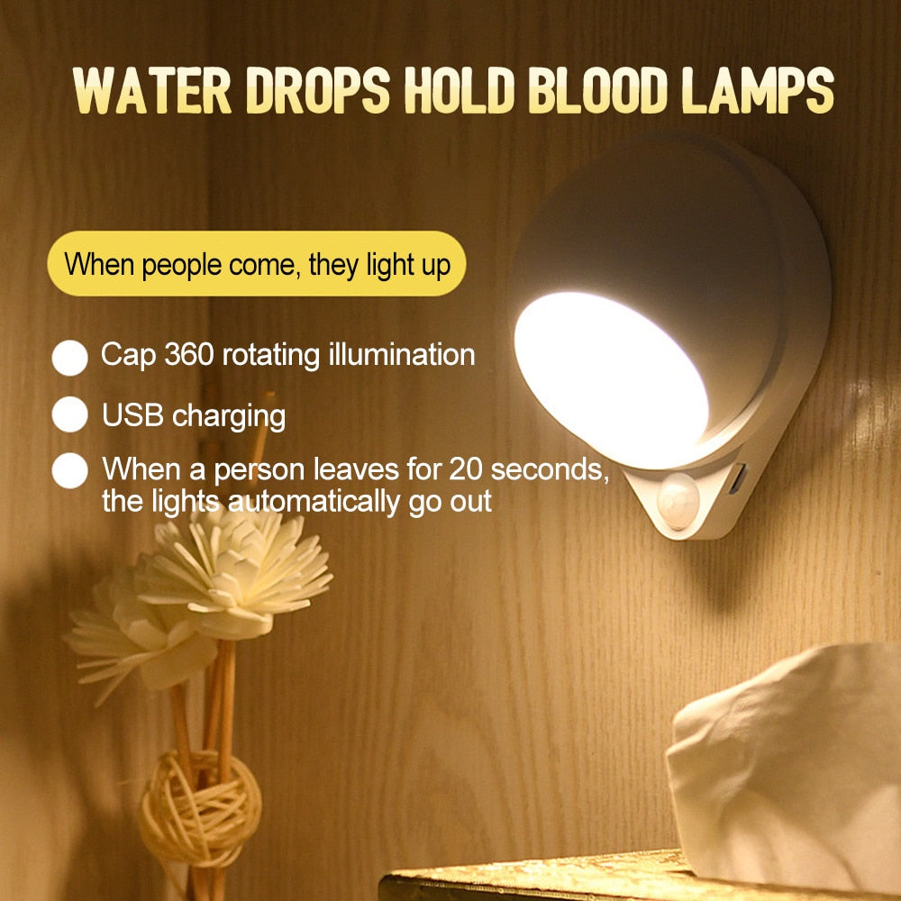 Avtoit | 360 Rotating Water Drop Magnetic Night Lamp