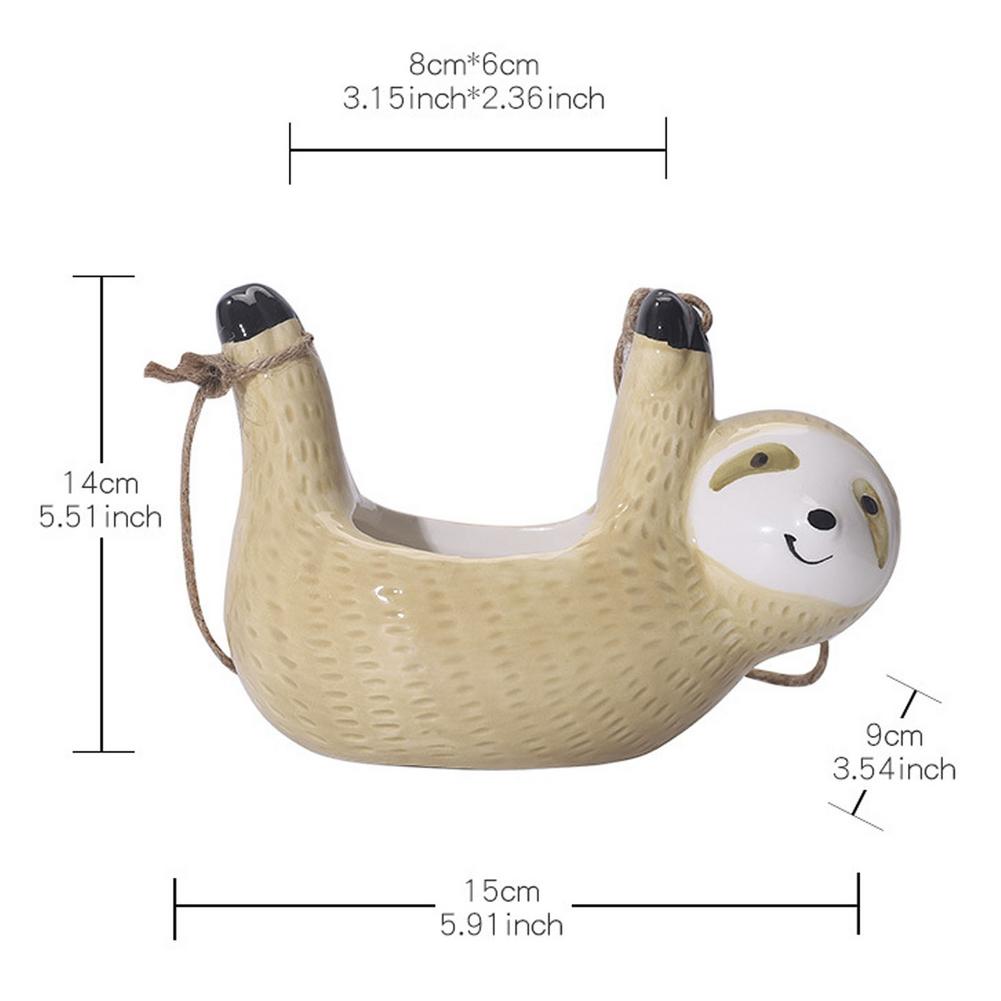 Avtoit | Ceramic Happy Sloth Flower Pot