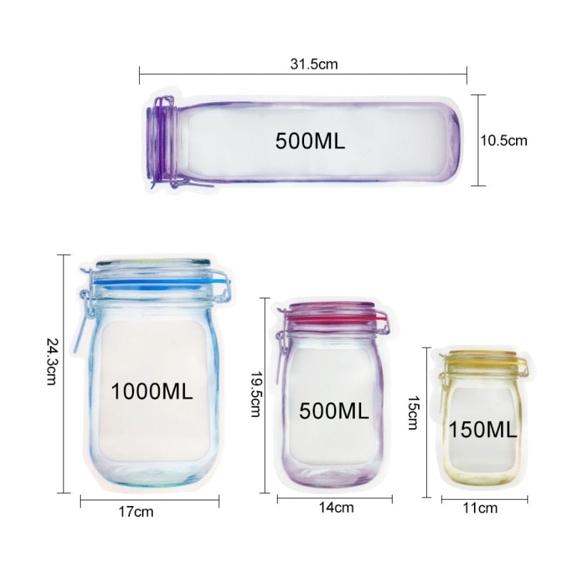 Avtoit | Reusable Transparent Jar Storage Bags