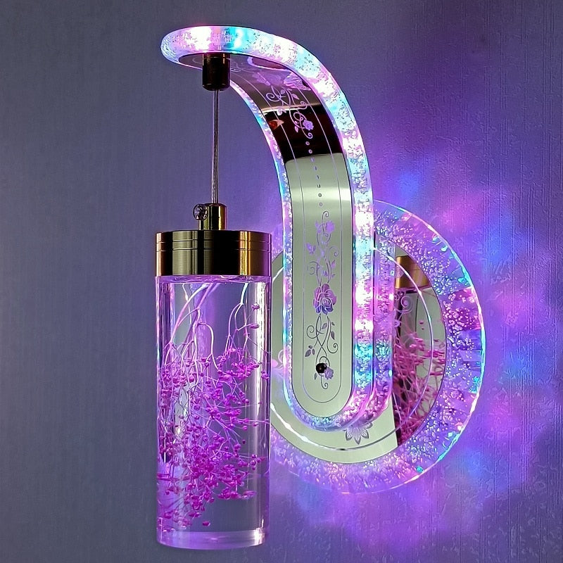 Avtoit | Elegant Crystal Flower Dimming Wall Lamp