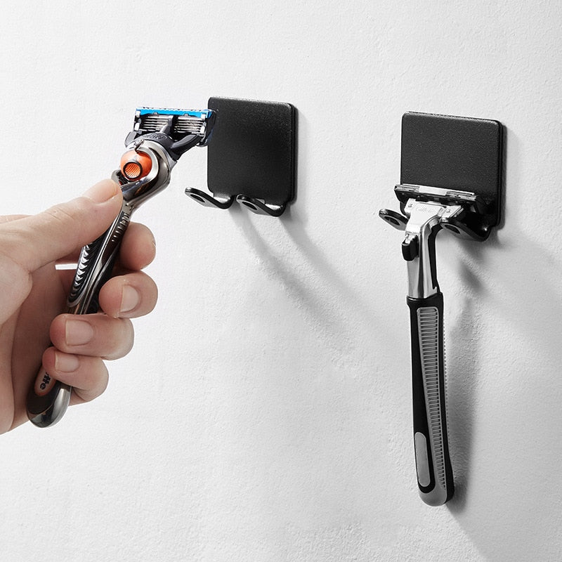 Avtoit | Punch-free Razor Holder Storage Hook (1/2/3 Pieces) - Wall Mounted Men's Razor Shelf for the Bathroom
