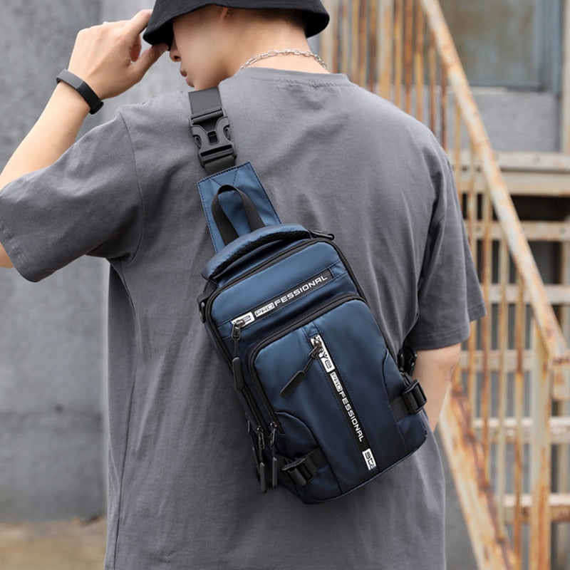 Avtoit | Waterproof Oxford Crossbody Bag, Anti-Theft Sling Bag, USB Charging & Multi-Pocket Design