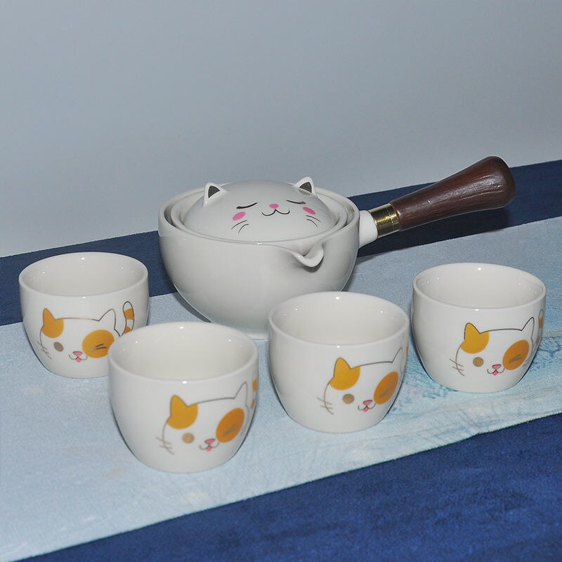 Avtoit | Self-Rotating Cute Cat Kung Fu Tea Set